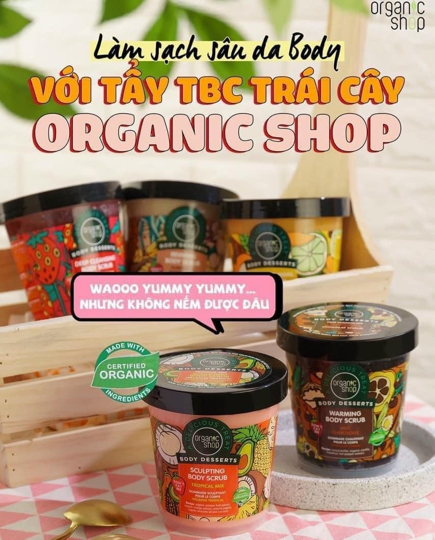 Tẩy Tế Bào Chết Body Organic Shop Body Desserts Body Scrub 450ml