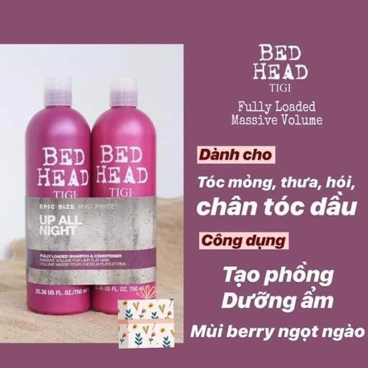 Sét Dầu Gội Tigi Tím Phục Hồi Tóc Nhuộm, Mềm Mượt 750ml*2