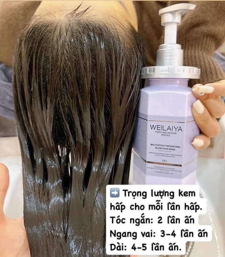 Hấp Tóc Weilaiya Phục Hồi Đa Tầng Công Nghệ Petide Hàn Gắn Cấu Trúc Tóc 450ml